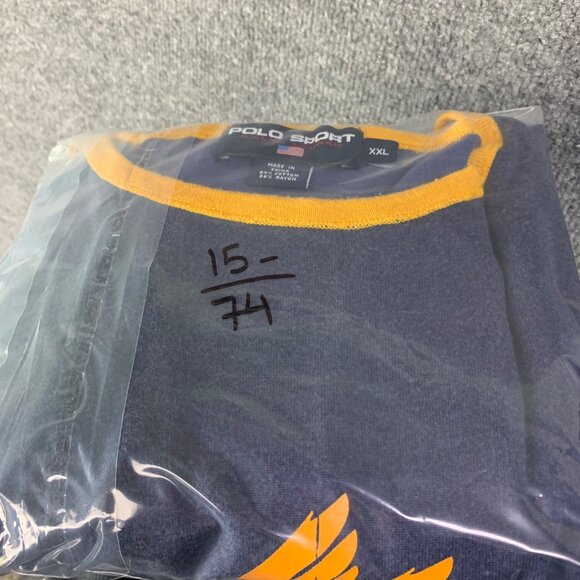 Vintage POLO SPORT Ralph Lauren Spell Out P Wings Logo Long Sleeve Shirt XXL - Picture 10 of 10